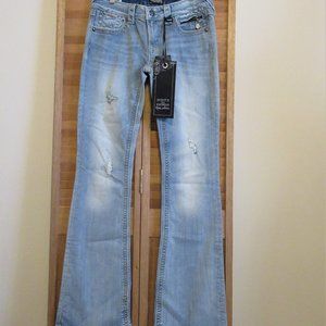 NWT EXPRESS REROCK BOOT Bootcut Blue Jeans Womens Size 4R 4 Regular